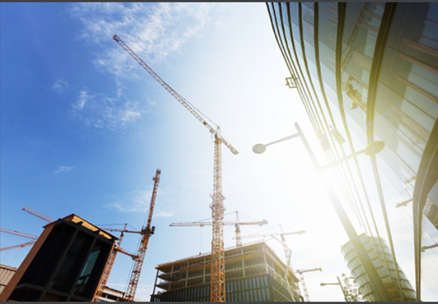 Construction tower and high-rise building project